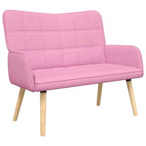 vidaXL Sofa 2 places Rose 115 x 61 x 87 cm Tissu