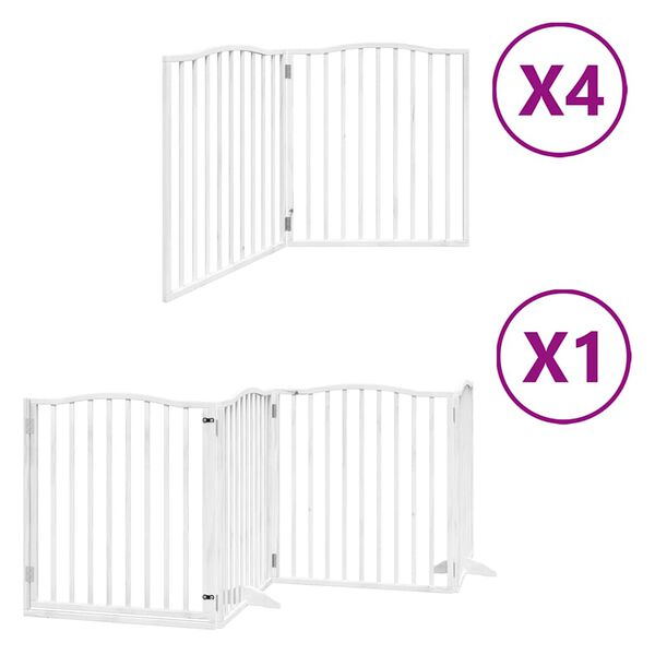 vidaXL Barri&egrave;re pour chien porte pliable 12 panneaux bois de peuplier