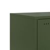vidaXL Tables de chevet 2 pcs vert olive 36x39x43,5 cm acier