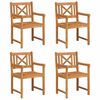 vidaXL Chaises de jardin 4 pc Naturel Bois d'Acacia Massif