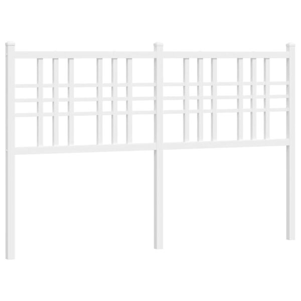 vidaXL T&ecirc;te de lit de remplacement m&eacute;tal blanc 120 cm
