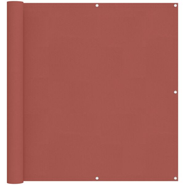 vidaXL &Eacute;cran de balcon Terre cuite 110 x 500 cm Tissu Oxford
