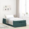vidaXL Cadre de lit avec matelas avec matelas 2 pcs Vert Velours