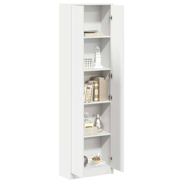 vidaXL Armoire avec &eacute;tag&egrave;re Blanc 55 x 25 x 189 cm Bois d'ing&eacute;nierie