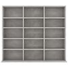 vidaXL Armoire &agrave; CD Gris b&eacute;ton 100x23x89,5 cm Bois d&rsquo;ing&eacute;nierie