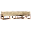 vidaXL Ensemble de canap&eacute;s d'ext&eacute;rieur 5 pcs Naturel et Beige