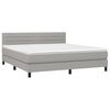 vidaXL Sommier &agrave; lattes de lit avec matelas Gris clair 180x200cm Tissu
