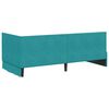 vidaXL Cadre de lit d'angle Turquoise 90 cm x 190 cm Velours