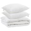 vidaXL Duvet toutes saisons avec oreiller 3 pcs Blanc Microfibre