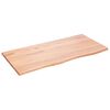 vidaXL Comptoir de salle de bain marron clair 100x50x2 cm bois traité