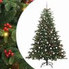 vidaXL Sapin de No&euml;l artificiel Vert 210 cm PVC, m&eacute;tal et plastique