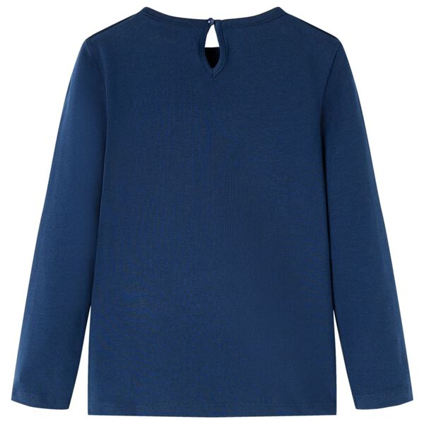 T-shirt enfants &agrave; manches longues bleu marine 140