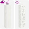 vidaXL Lumi&egrave;re de chemin LED solaire 2 pcs Blanc Acier lamin&eacute; &agrave; froid