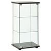vidaXL Armoire de rangement Verre tremp&eacute; Noir