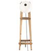 vidaXL Lampadaires 3 pcs Blanc E27 Bois de manguier massif
