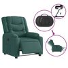 vidaXL Fauteuil inclinable électrique Vert foncé Tissu