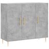 vidaXL Buffet gris b&eacute;ton 90x34x80 cm bois d'ing&eacute;nierie