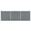 vidaXL Lit sur&eacute;lev&eacute; de jardin Acier galvanis&eacute; 240x40x77 cm Gris