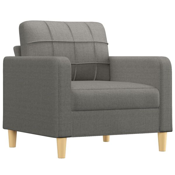 vidaXL Fauteuil avec repose-pied Gris fonc&eacute; 60 cm Tissu