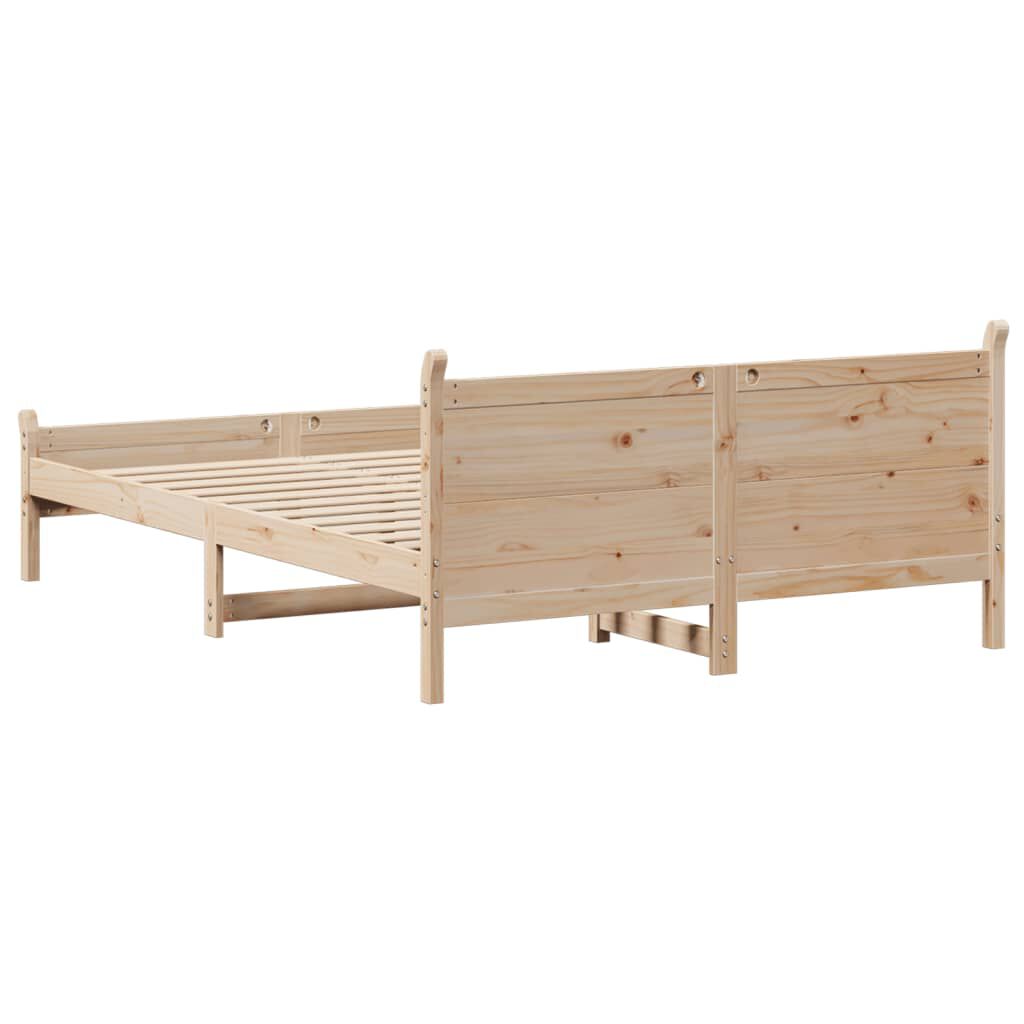 vidaXL Cadre de lit sans matelas 135x190 cm bois de pin massif