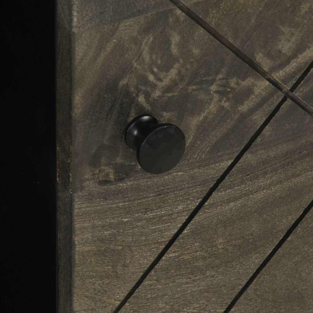 vidaXL Table basse noir 80x50x40 cm bois massif de manguier