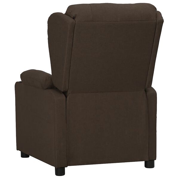 vidaXL Fauteuil Marron fonc&eacute; Tissu