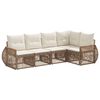 vidaXL Ensemble de canap&eacute; de jardin 5 pcs Beige et blanc cr&egrave;me