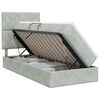 vidaXL Lit avec rangement et matelas Gris clair 90 x 200 cm Velours