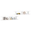 vidaXL Étagères murales 2 pcs Blanc brillant 105x18x20 cmnierie