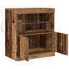 vidaXL Buffet LED Marron 60,5 x 37 x 67 cm Bois d'ing&eacute;nierie