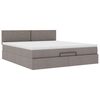 VidaXL Cadre de lit ottoman avec matelas taupe 180x200 cm tissu
