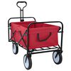 vidaXL Chariot de shopping pliant avec freins Rouge 94 x 53 x 99 cm