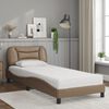 vidaXL Lit avec matelas Hvar cappuccino 80x200 cm similicuir