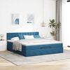 VidaXL Cadre de lit ottoman avec matelas bleu fonc&eacute; 180x200 cm velours