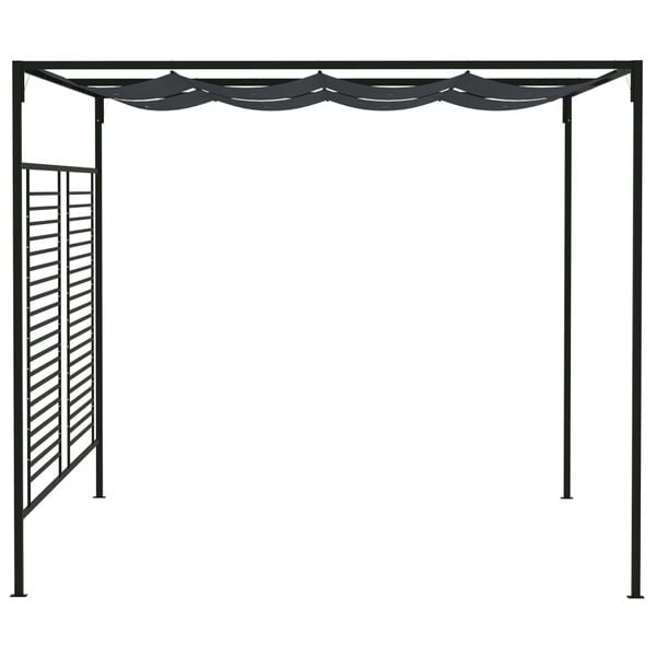 vidaXL Belv&eacute;d&egrave;re avec auvent r&eacute;tractable 4x3x2,3 m Anthracite 180 g/m&sup2;