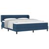 vidaXL Lit boxspring avec matelas avec matelas Bleu 180 x 200 cm tissu