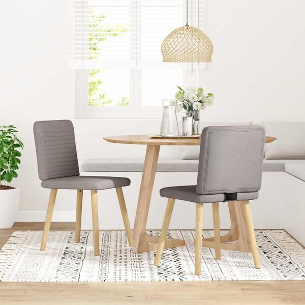vidaXL Chaises à manger lot de 2 taupe tissu