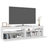 vidaXL Meubles TV 2 pcs avec lumières LED Blanc 75x35x40 cm