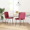 vidaXL Chaises &agrave; manger lot de 2 rouge bordeaux similicuir