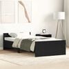 vidaXL Cadre de lit sans matelas ch&ecirc;ne noir 75x190 cm bois ing&eacute;nierie