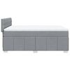 vidaXL Sommier &agrave; lattes de lit avec matelas Gris clair 140x200cm Tissu