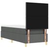 vidaXL Lit &agrave; ressorts avec matelas Gris fonc&eacute; 80 x 200 cm tissu