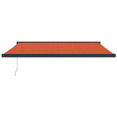 vidaXL Auvent rétractable orange et marron 4,5x3 m tissu et aluminium