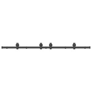 vidaXL Kit de quincaillerie de porte coulissante 183 cm Acier Noir