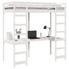 vidaXL Cadre de lit mezzanine Blanc 90 x 190 cm Pin massif