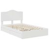 vidaXL Lit de Rangement Blanc 135 x 190 cm Bois d'ing&eacute;nierie