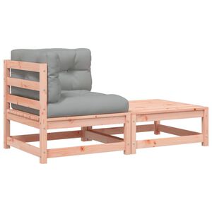 vidaXL Canap&eacute; d'angle de jardin avec coussins et repose-pieds