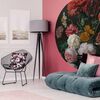 WallArt Papier peint cercle Golden Age Flowers 142,5 cm