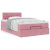 vidaXL Lit ottoman avec matelas rose 120x190 cm velours