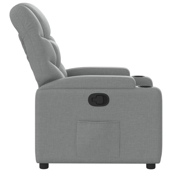 vidaXL Fauteuil inclinable Gris clair Tissu